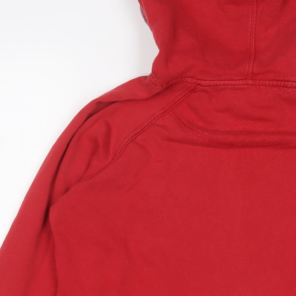 NEXT Womens Red Cotton Pullover Hoodie Size 10 Pullover