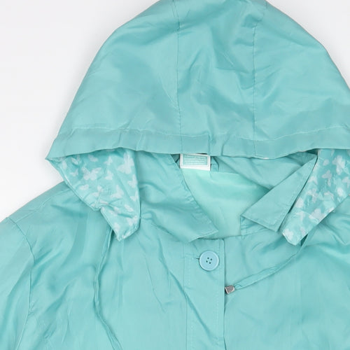 Anne De Lancay Womens Blue Jacket Size 18 Button - Pockets