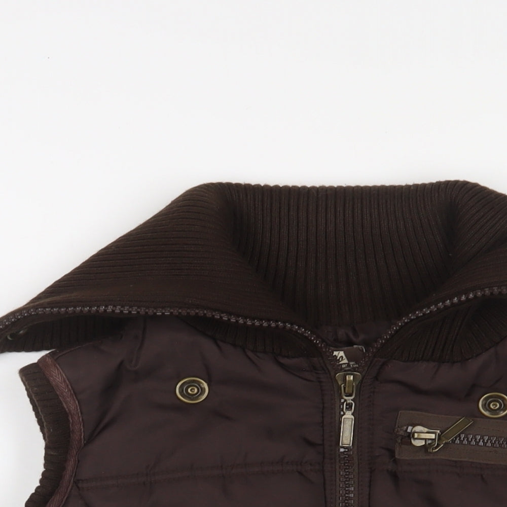 Moto Womens Brown Gilet Jacket Size 14 Zip