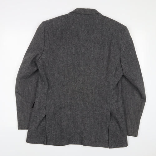 IMC Mens Grey Wool Jacket Suit Jacket Size 40 Regular - Inside Pockets