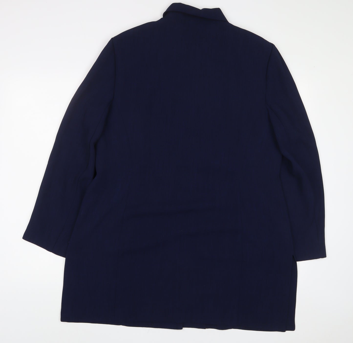 Initials Womens Blue Jacket Size 18 Button