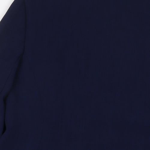 Initials Womens Blue Jacket Size 18 Button