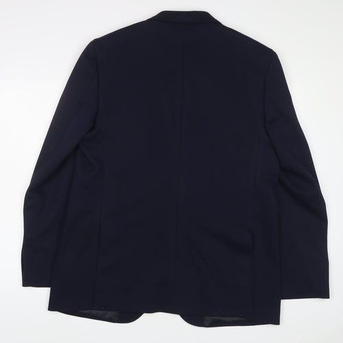 Marks and Spencer Mens Blue Polyamide Jacket Suit Jacket Size 44 Regular