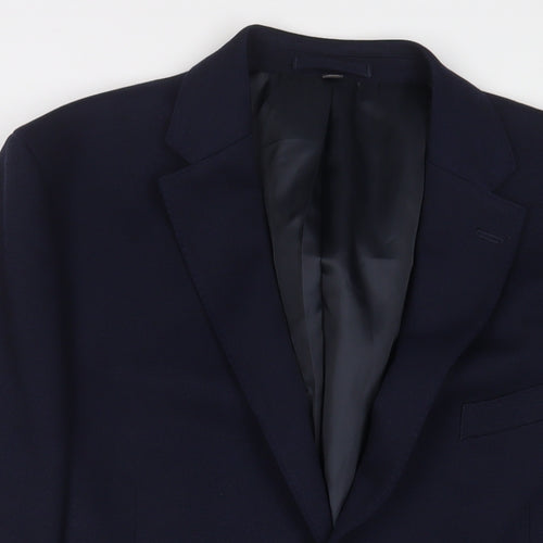 Marks and Spencer Mens Blue Polyamide Jacket Suit Jacket Size 44 Regular