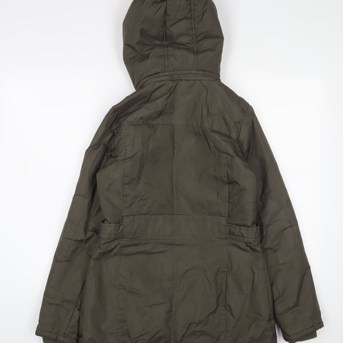 Brave Soul Womens Green Jacket Coat Size 10 Zip - Pockets