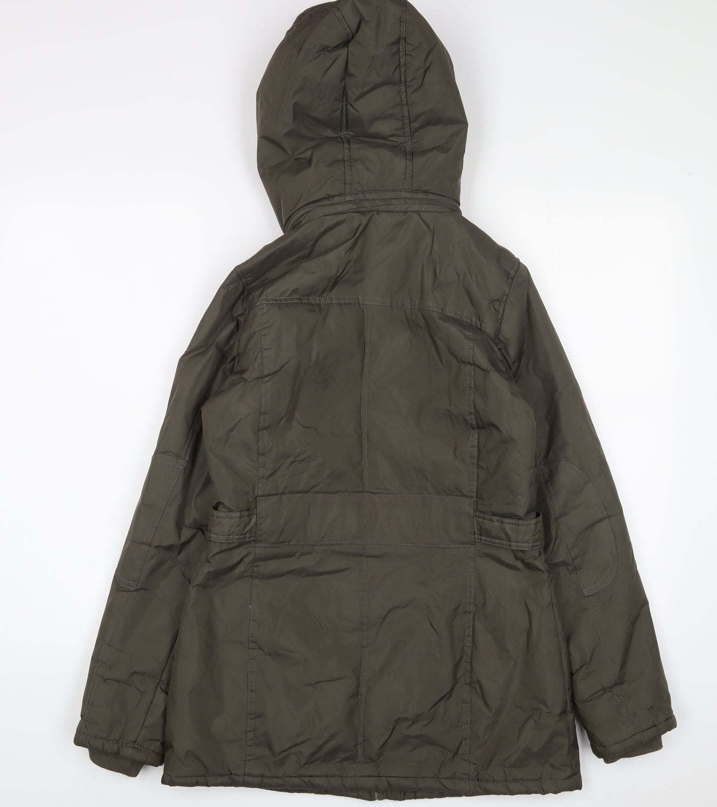 Brave Soul Womens Green Jacket Coat Size 10 Zip - Pockets