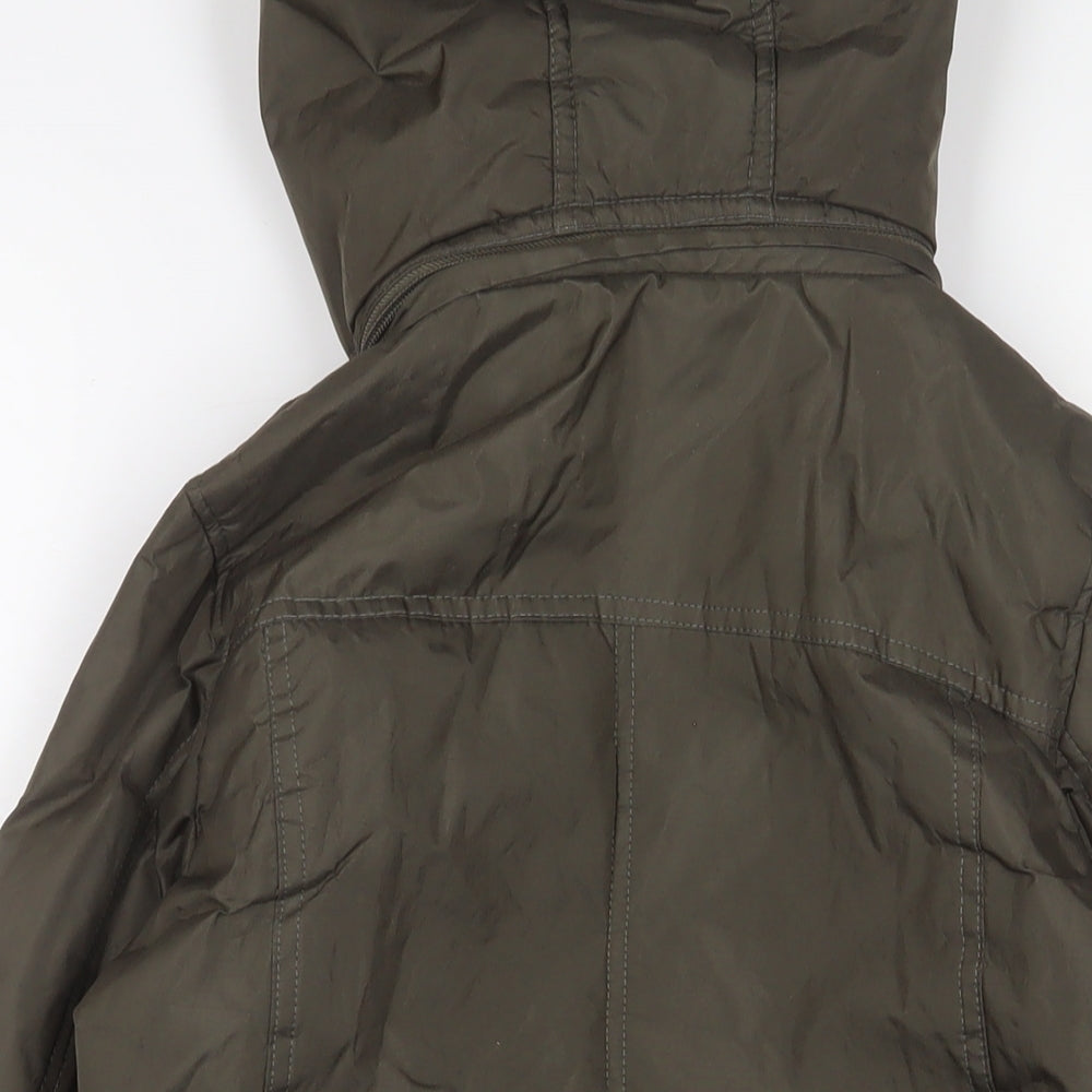 Brave Soul Womens Green Jacket Coat Size 10 Zip - Pockets