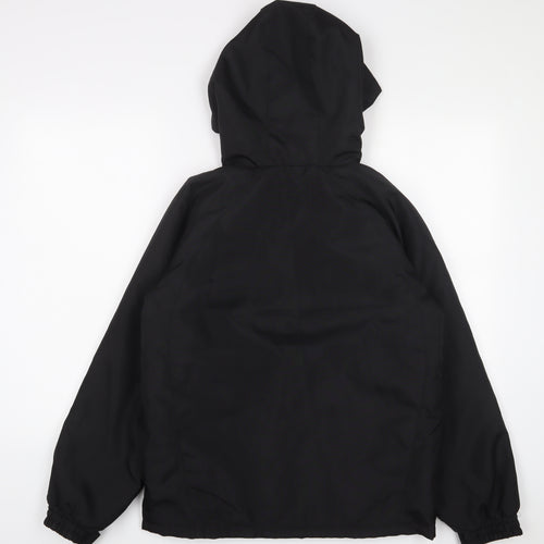 FILA Boys Black Basic Coat Coat Size 16 Years Zip - Zip Pockets