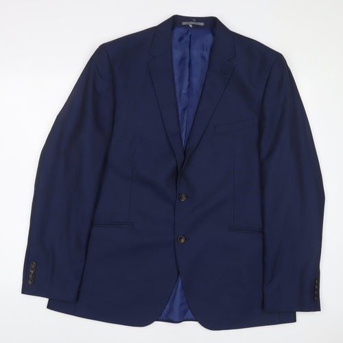 Marks and Spencer Mens Brown Polyester Jacket Suit Jacket Size 44 Regular - Inside Pockets