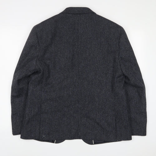 Marks and Spencer Mens Blue Wool Jacket Suit Jacket Size 44 Regular - Inside Pockets