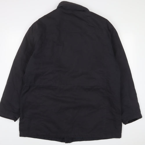 Marks and Spencer Mens Blue Jacket Coat Size XL Zip - Pockets