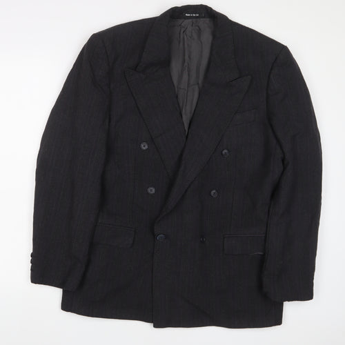 Marks and Spencer Mens Grey Wool Jacket Suit Jacket Size 40 Regular - Inside Pockets