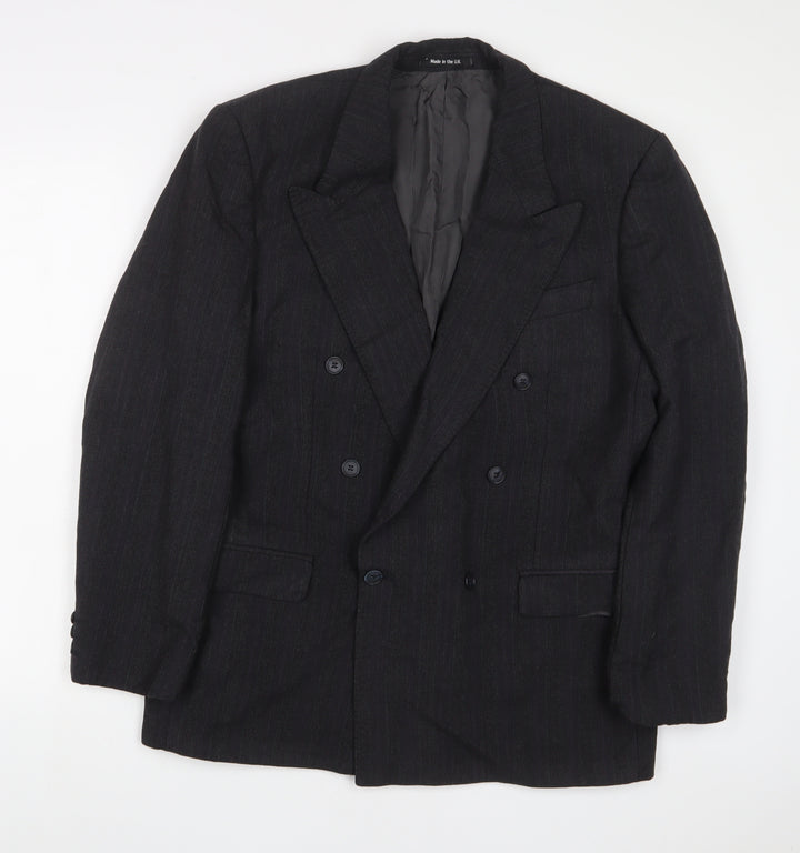 Marks and Spencer Mens Grey Wool Jacket Suit Jacket Size 40 Regular - Inside Pockets