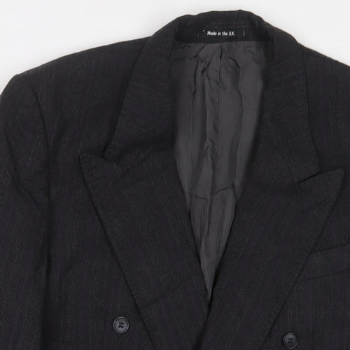 Marks and Spencer Mens Grey Wool Jacket Suit Jacket Size 40 Regular - Inside Pockets