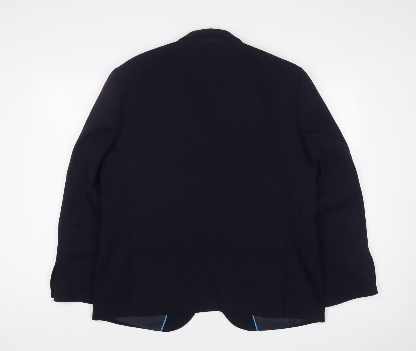 Marks and Spencer Mens Blue Wool Jacket Suit Jacket Size 44 Regular - Inside Pockets