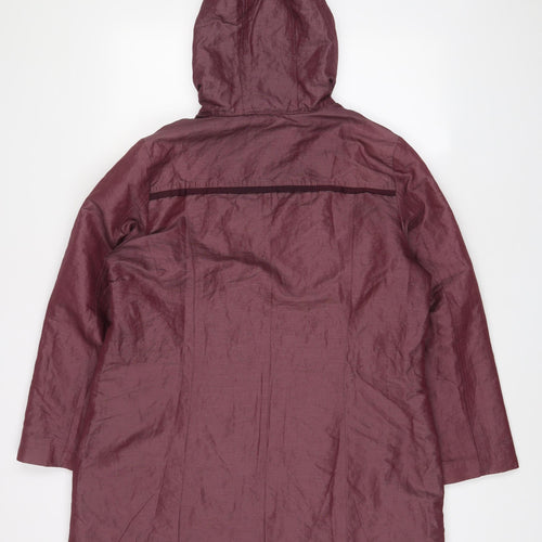 Marks and Spencer Womens Purple Jacket Coat Size 16 Zip - Pockets