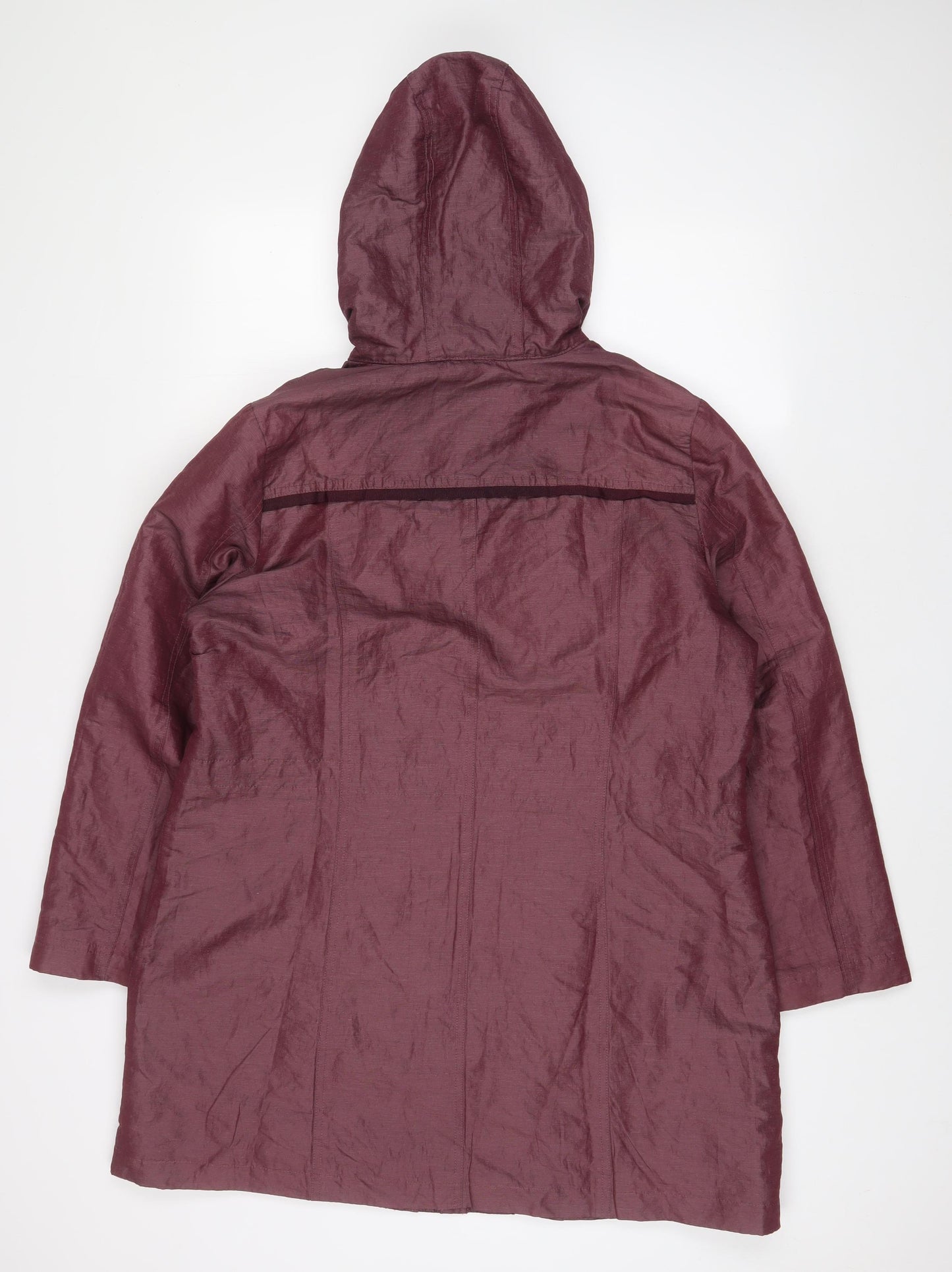 Marks and Spencer Womens Purple Jacket Coat Size 16 Zip - Pockets