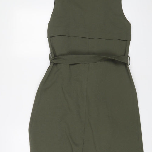 River Island Womens Green Jacket Size 10 Tie - Belted