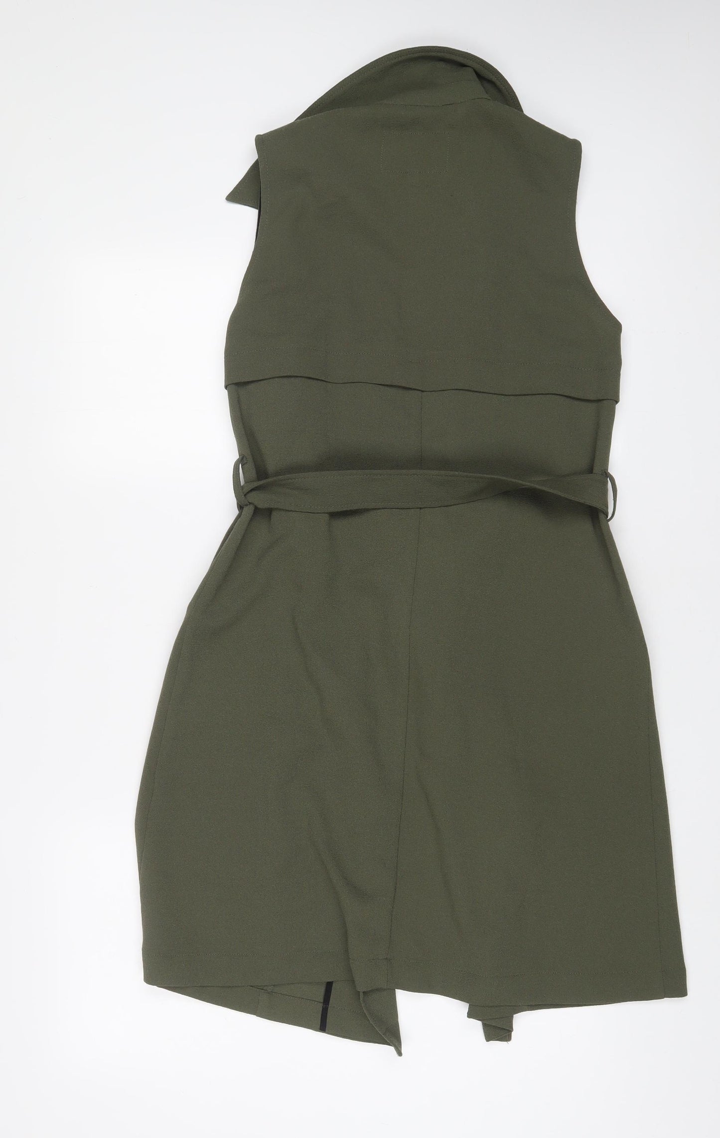 River Island Womens Green Jacket Size 10 Tie - Belted