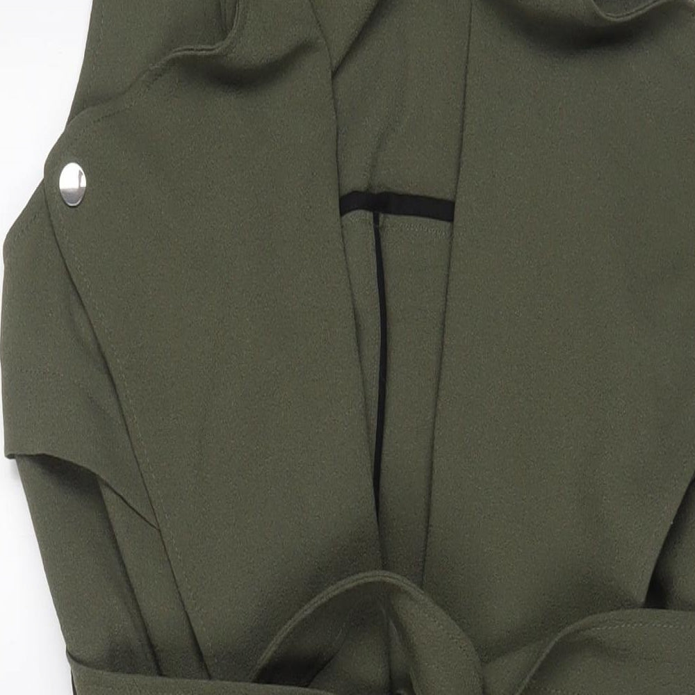 River Island Womens Green Jacket Size 10 Tie - Belted