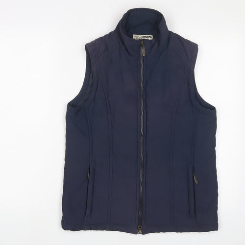MUSTO Womens Blue Gilet Jacket Size 10 Zip - Pockets