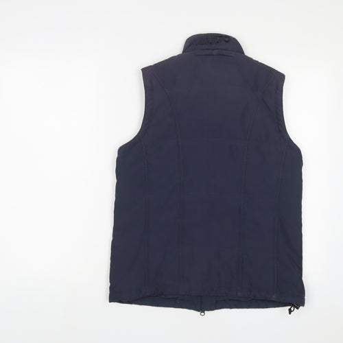 MUSTO Womens Blue Gilet Jacket Size 10 Zip - Pockets
