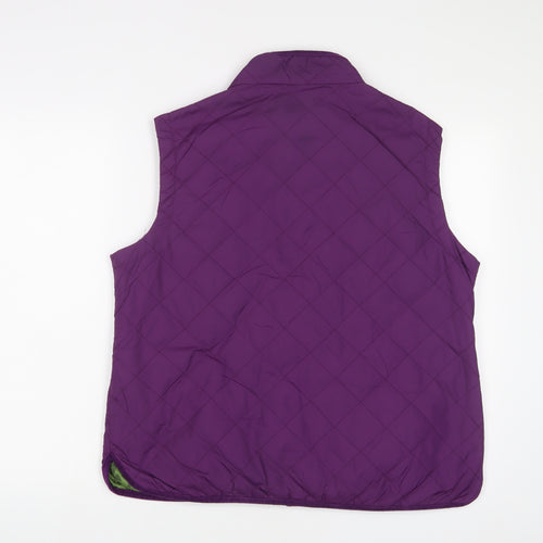 Avenue Womens Purple Gilet Jacket Size L Zip