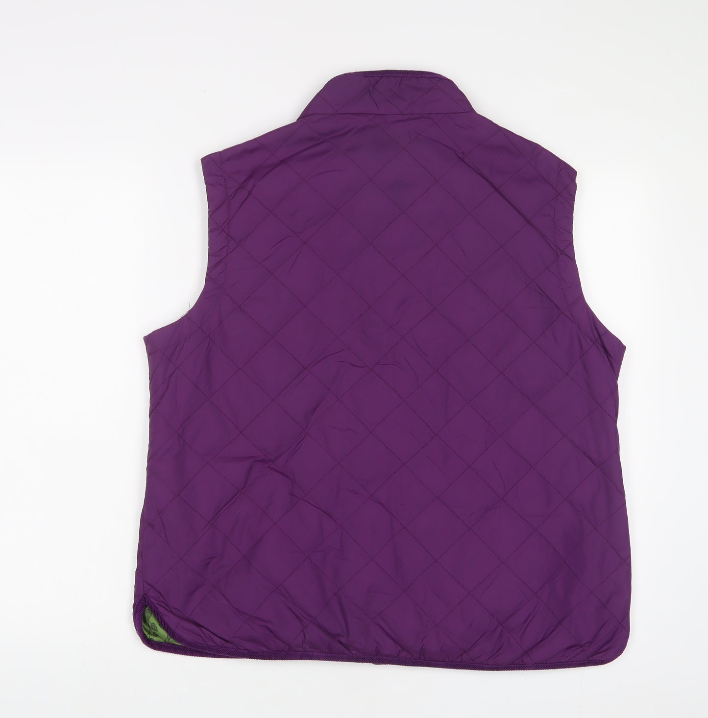 Avenue Womens Purple Gilet Jacket Size L Zip