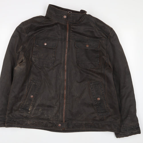 MANTARAY PRODUCTS Mens Brown Jacket Size 2XL Zip - Pockets