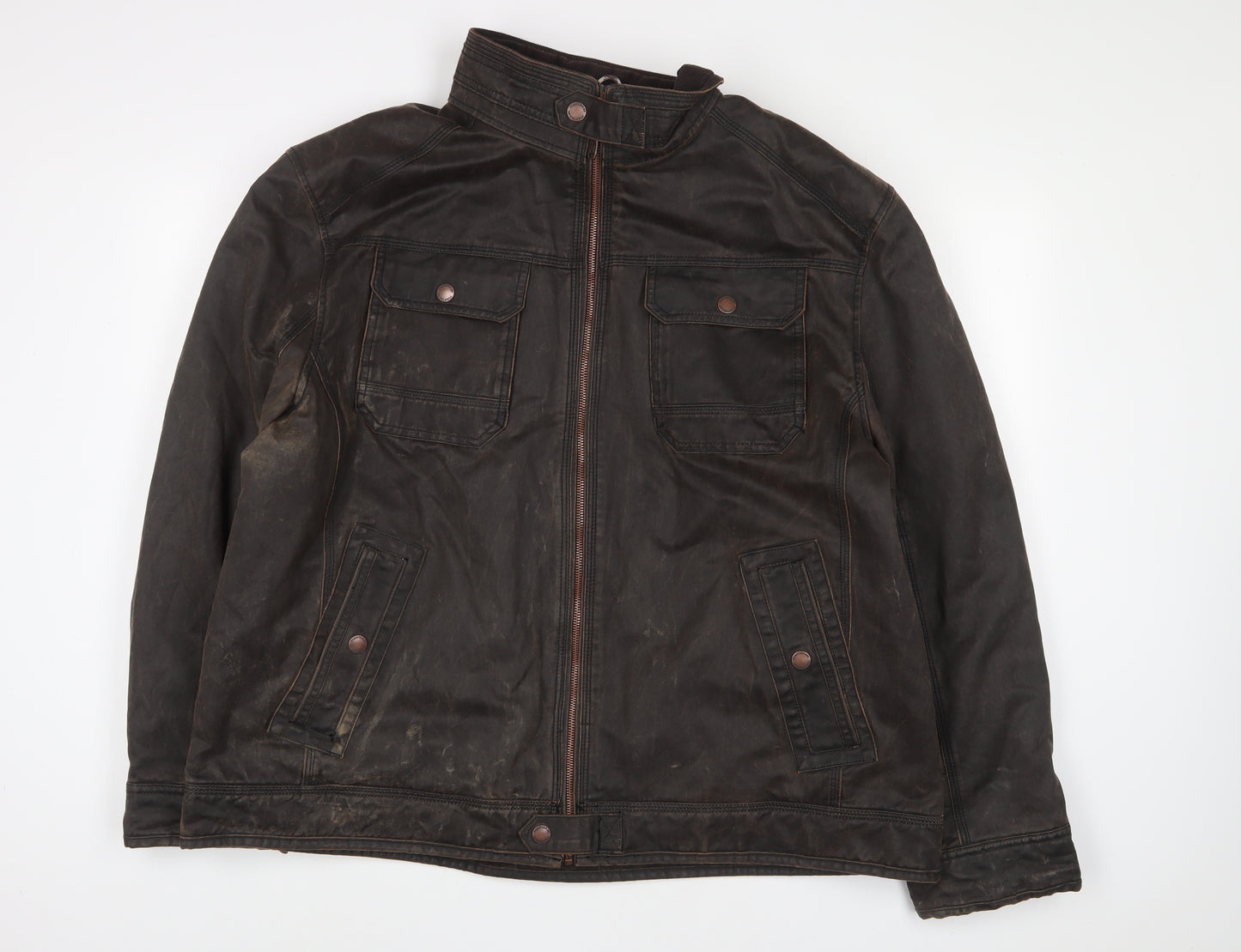 MANTARAY PRODUCTS Mens Brown Jacket Size 2XL Zip - Pockets