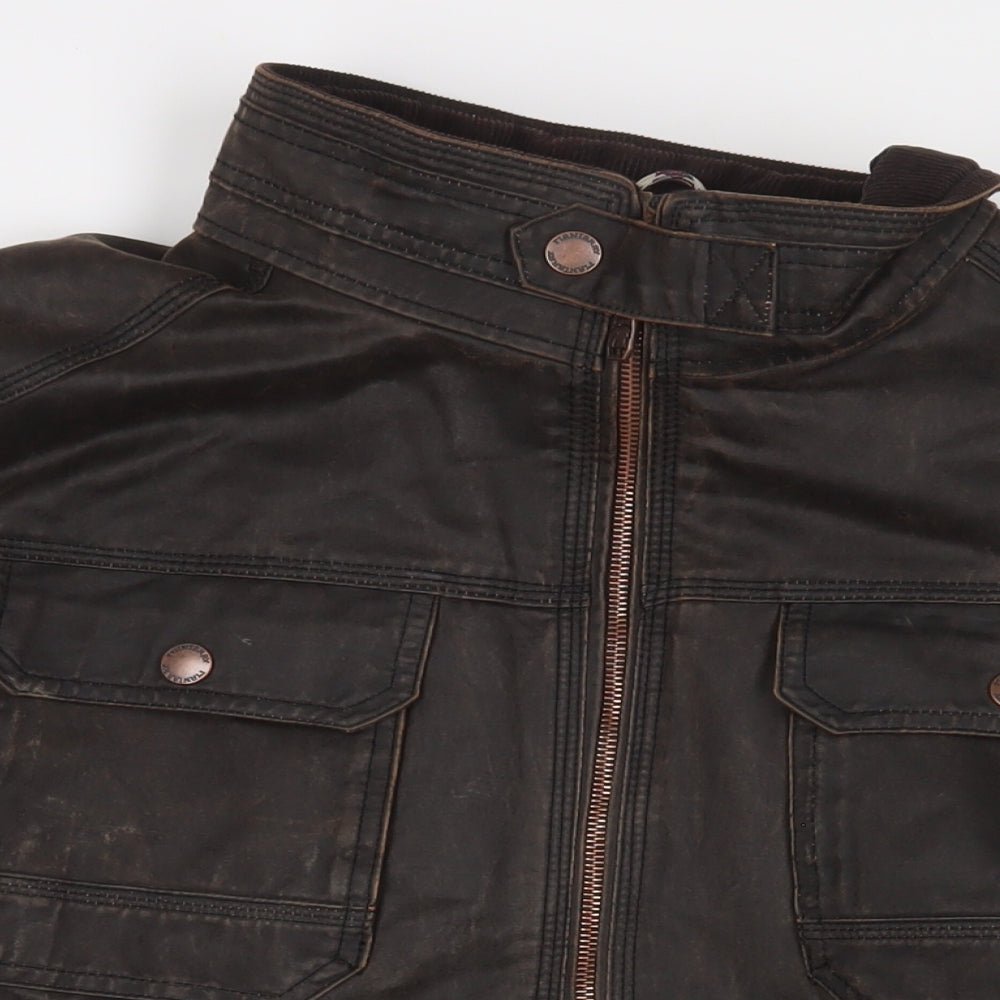 MANTARAY PRODUCTS Mens Brown Jacket Size 2XL Zip - Pockets