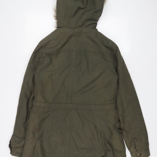 Komodo Womens Red Parka Coat Size 8 Zip - Pockets