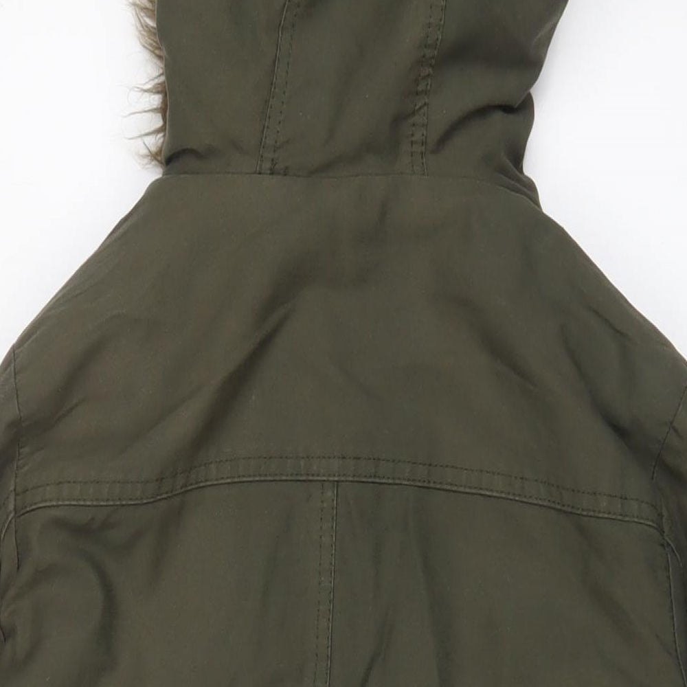 Komodo Womens Red Parka Coat Size 8 Zip - Pockets
