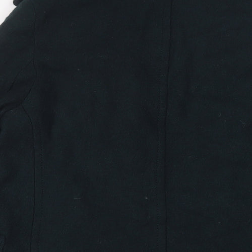 Indigo Womens Green Military Jacket Jacket Size 10 Button - Zip Pockets