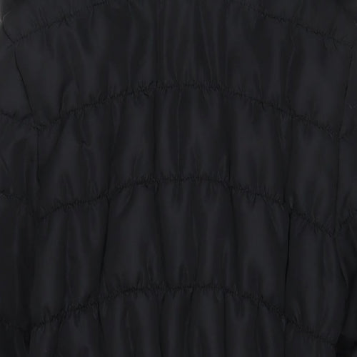 VERO MODA Womens Black Jacket Coat Size M Zip - Belted
