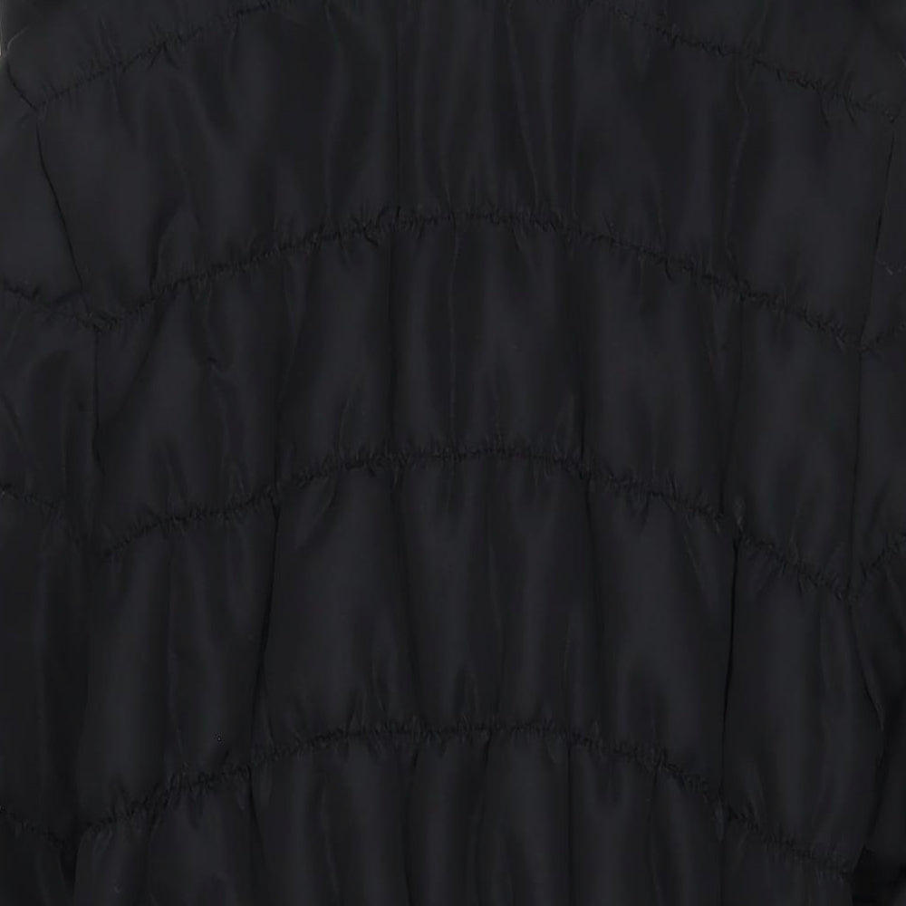 VERO MODA Womens Black Jacket Coat Size M Zip - Belted