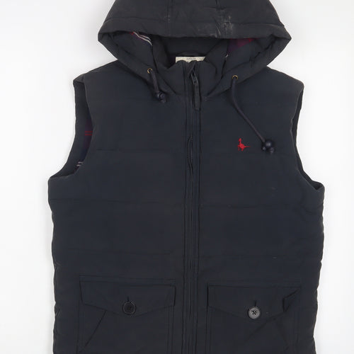Jack Wills Mens Blue Gilet Jacket Size S Zip
