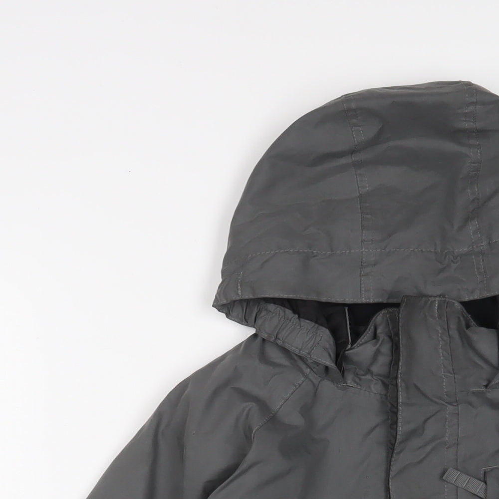 Peter Storm Boys Grey Basic Coat Coat Size 9-10 Years Zip - Zip Pockets'