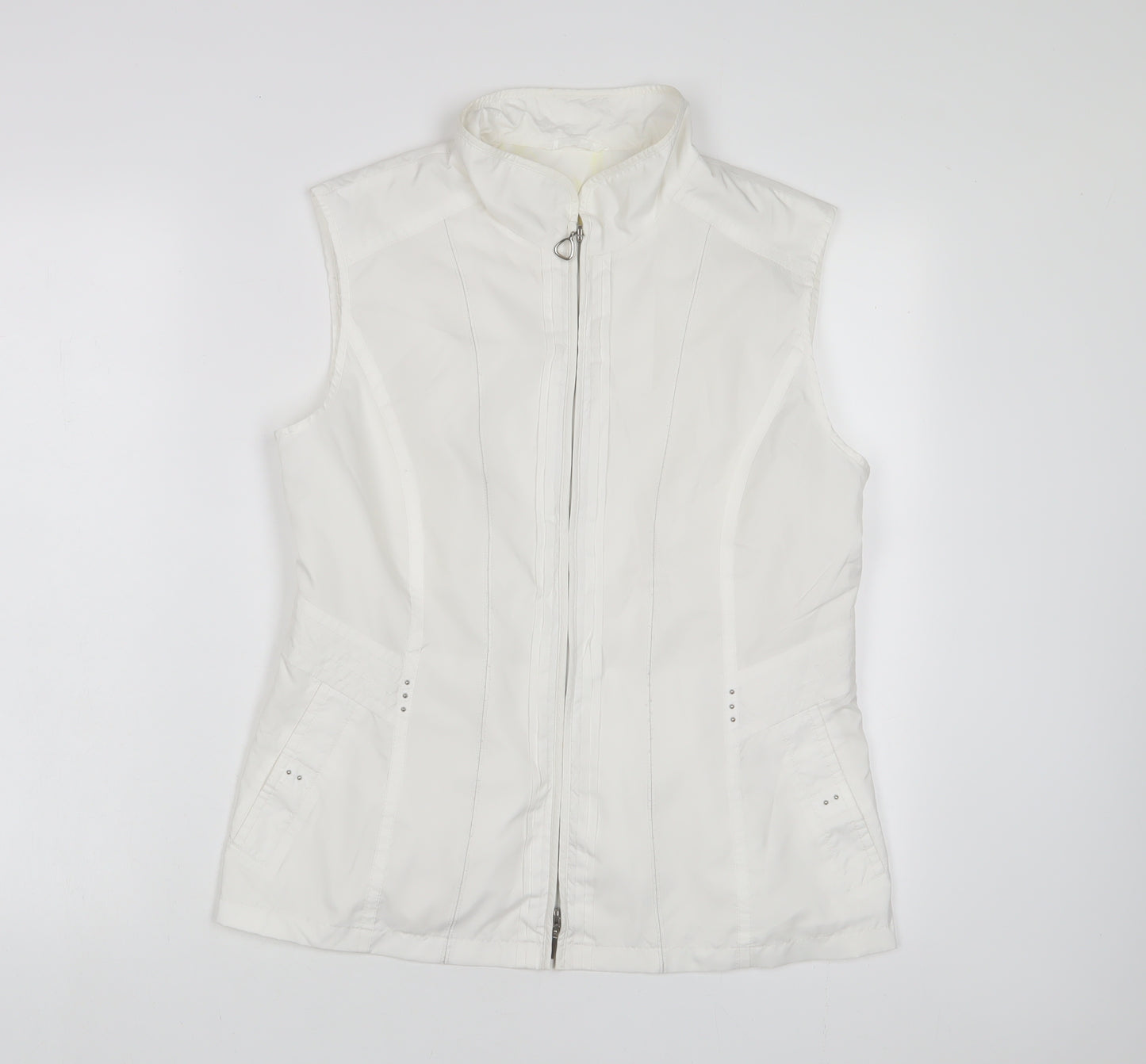 Gerry Weber Womens White Gilet Jacket Size 12 Zip