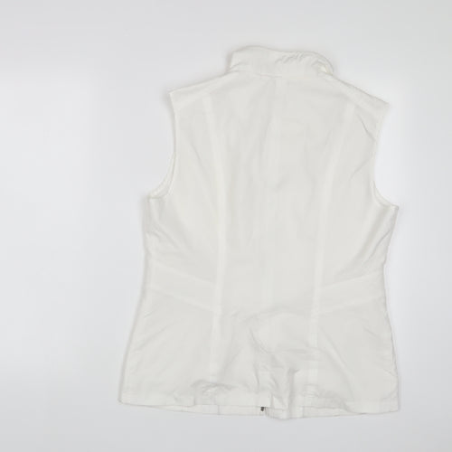 Gerry Weber Womens White Gilet Jacket Size 12 Zip