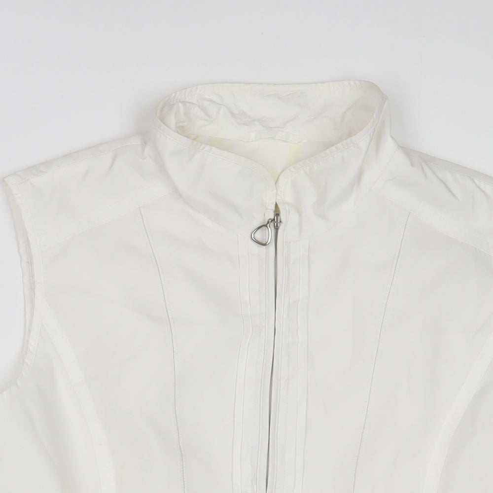 Gerry Weber Womens White Gilet Jacket Size 12 Zip