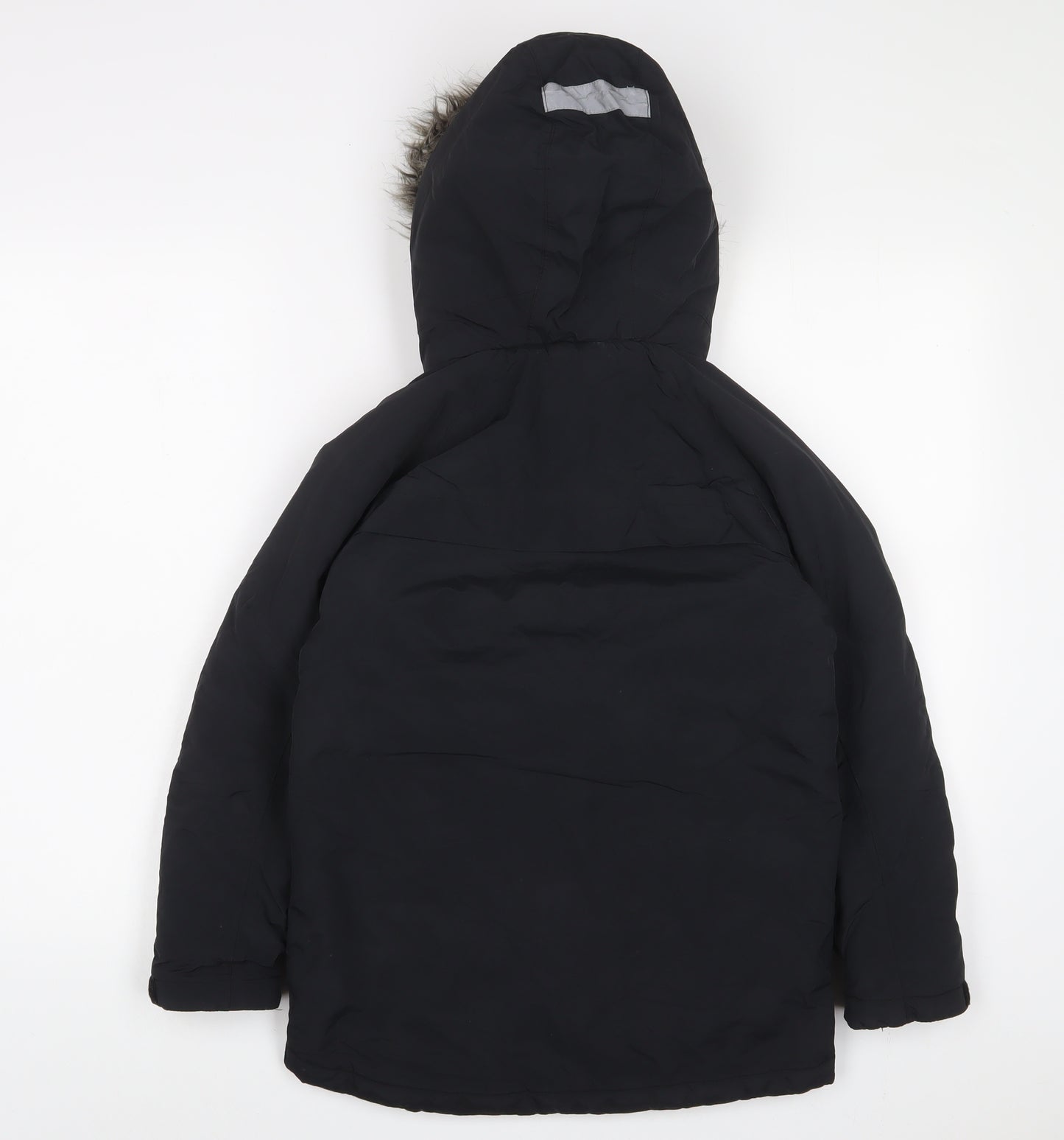 NEXT Boys Black Basic Coat Coat Size 9 Years Zip - Pockets