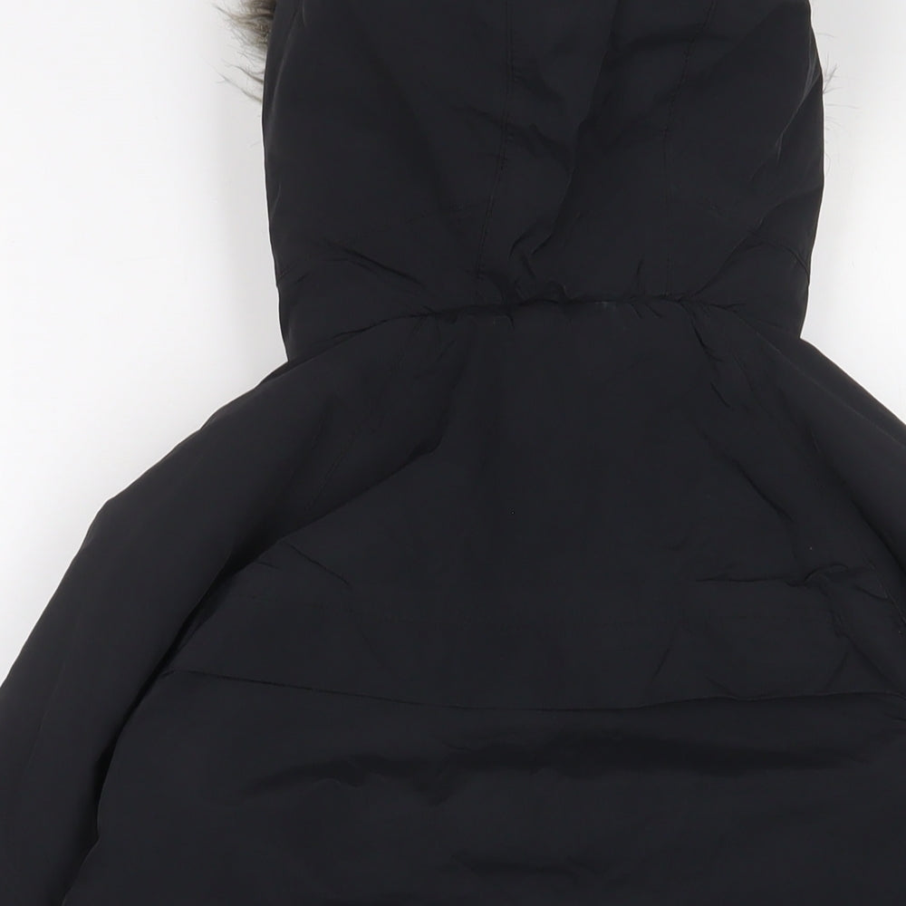 NEXT Boys Black Basic Coat Coat Size 9 Years Zip - Pockets