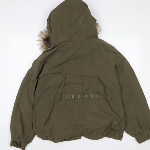 River Island Womens Green Jacket Size 14 Button