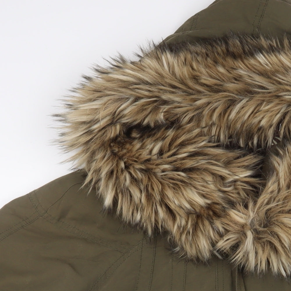 River Island Womens Green Jacket Size 14 Button