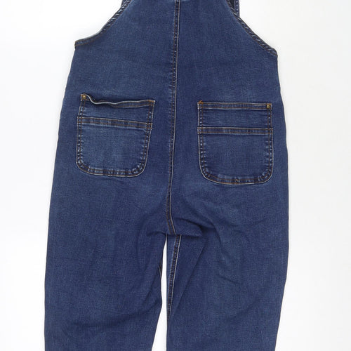 TU Womens Blue Cotton Jumpsuit One-Piece Size 8 L20 in Button
