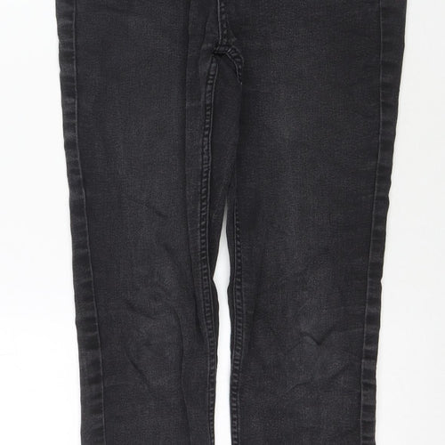 H&M Womens Black Cotton Jegging Jeans Size S L26 in Regular Zip