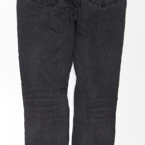 H&M Womens Black Cotton Jegging Jeans Size S L26 in Regular Zip