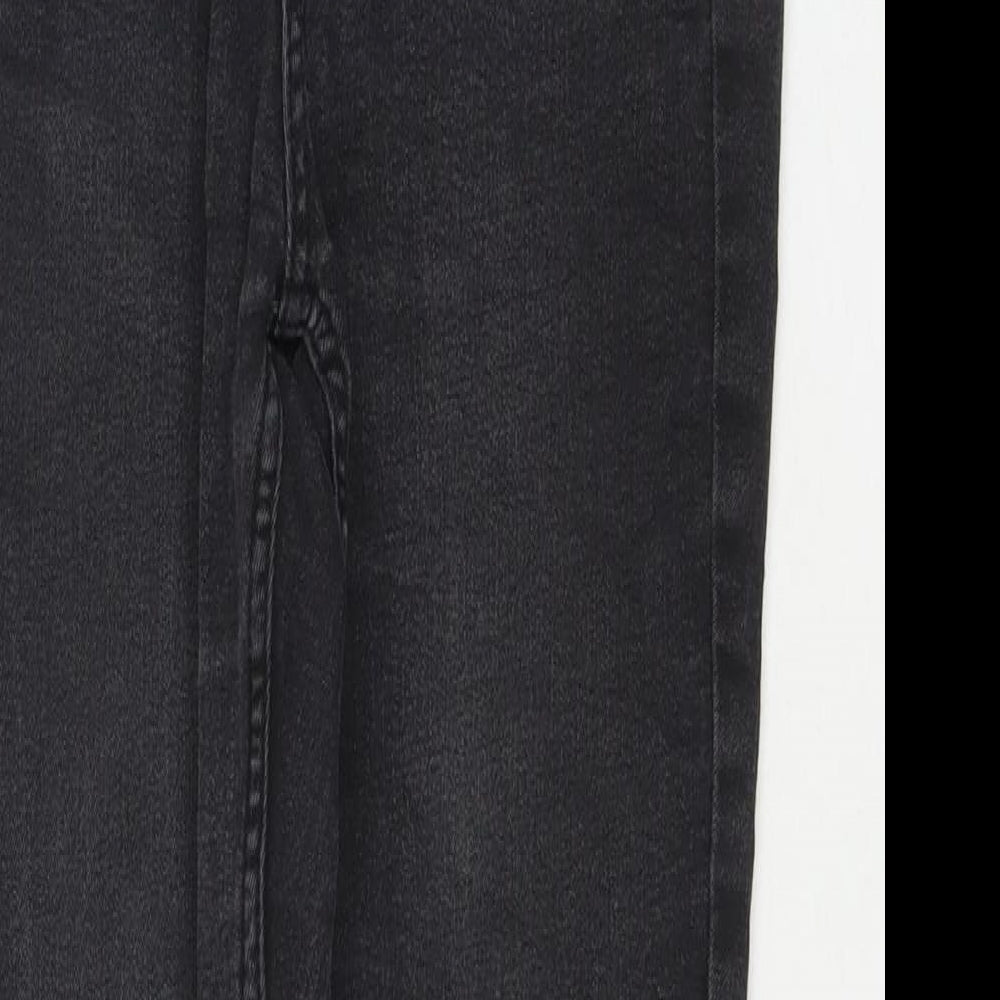H&M Womens Black Cotton Jegging Jeans Size S L26 in Regular Zip