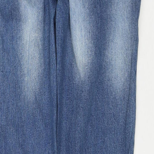 PEP&CO Mens Blue Cotton Straight Jeans Size 34 in L32 in Regular Zip